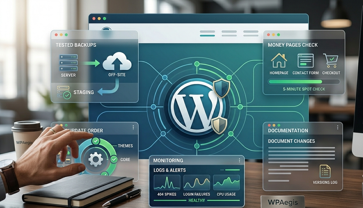 Screen showing features for  WordPress service provider
